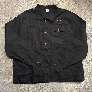 Black Jacket with Orange Detail